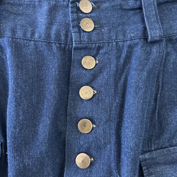 Drop Crotch Button Fly Jeans sz M-L - Picture 2 of 16